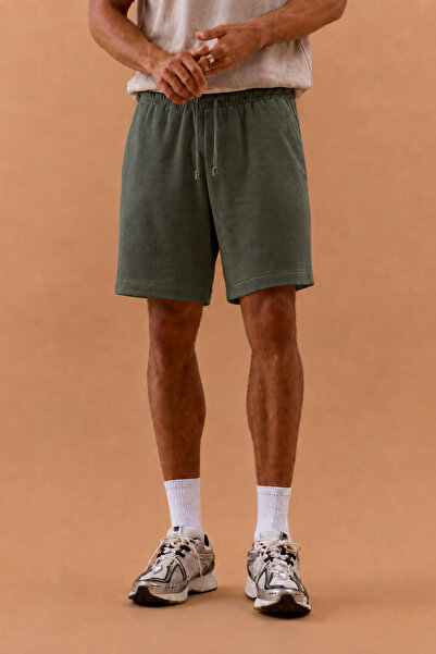 Tarz Cool Jacquard Textured Men's Shorts – Regular Fit Elastic Waist Shorts