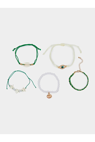 Styli Set of 5 - Shell and Evil Eye Beaded Bracelet