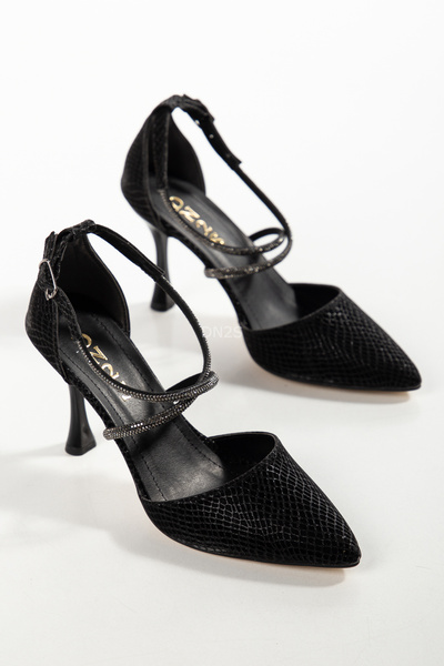 DN2S Women's Stone Detailed Evening Dress Stiletto Heeled Shoes