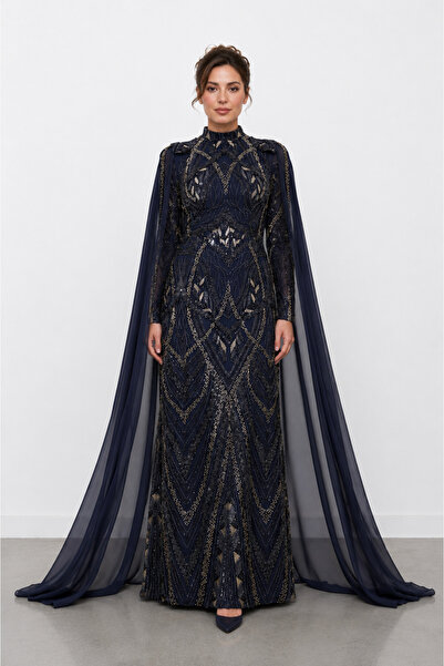 bihan store Women's Full-Length Long Sleeve Evening Dress – Elegant and Styli...