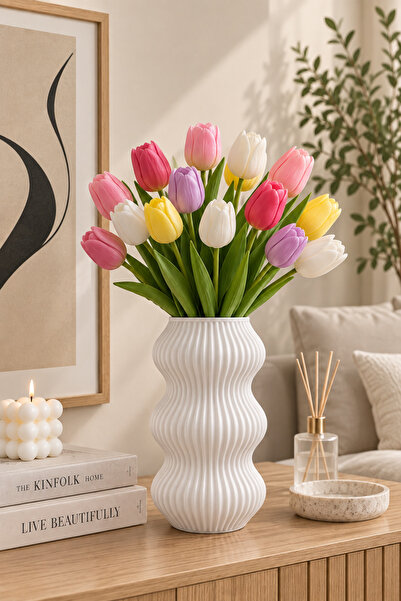 Generic Brand Modern Decorative Vase, Living Room Office Tabletop Flower Hold...