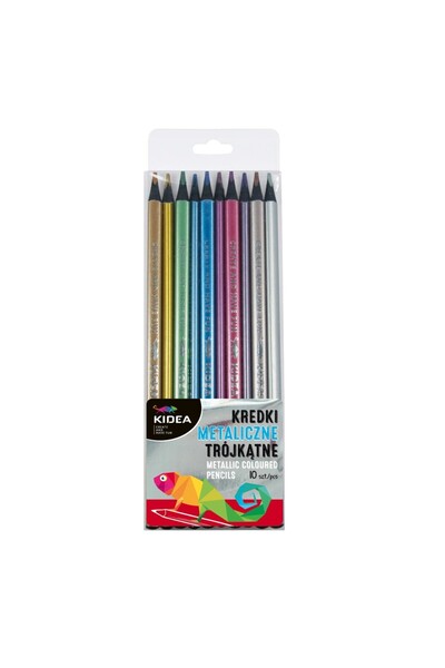 Kidea Set 10 creioane culori metalice, KMT10KA