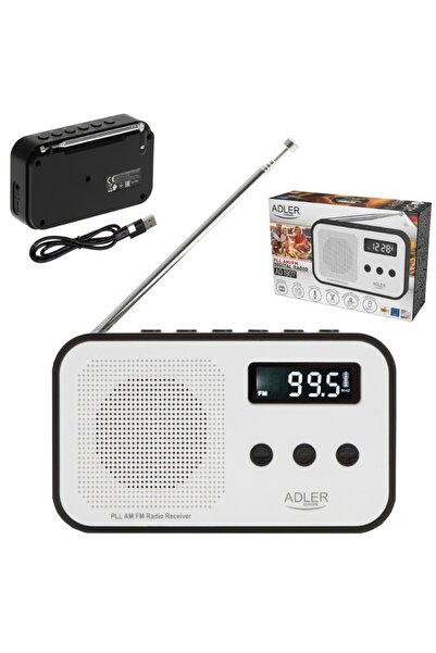 adler AD 1907 Radio digital reîncărcabil PLL AM / FM 40 posturi radio / USB C