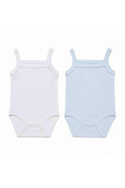 FYB Baby Girl 2-Piece Crochet Bodysuit Set with Rope Straps, 100% Cotton, Ope...