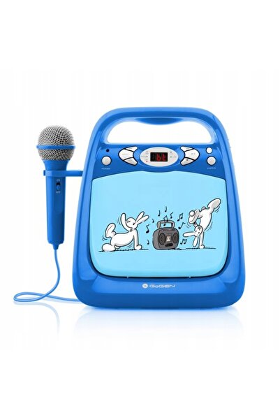 Gogen Boxă karaoke Bluetooth USB MP3 Microfon CD Player Albastru