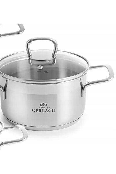 Gerlach Set de oale BRAVA cu capace 8 litri + Oală 7 litri + 2 tigăi