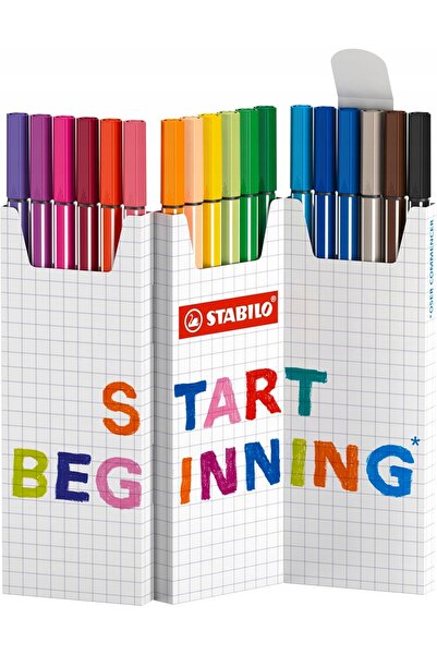 Stabilo Set de 68 de pixuri zigzag de înaltă calitate, 16 piese