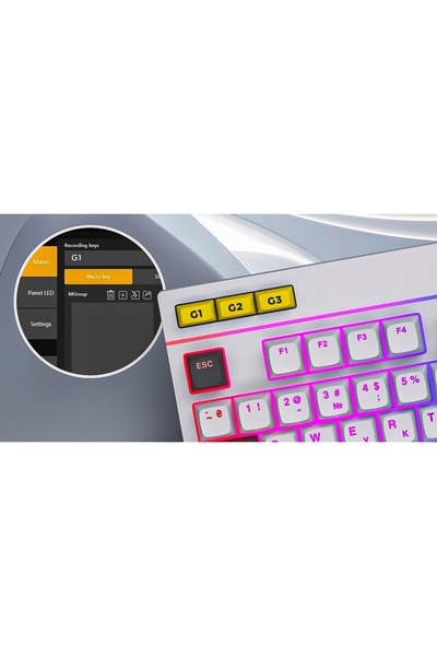 NO BRAND Hator ICEFALL HTK405US tastatură cu fir retroiluminată de gaming pro...