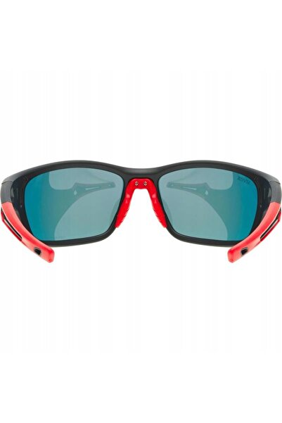 Uvex Sportstyle 232 P negru mat ochelari de soare roșii/polavision oglindă