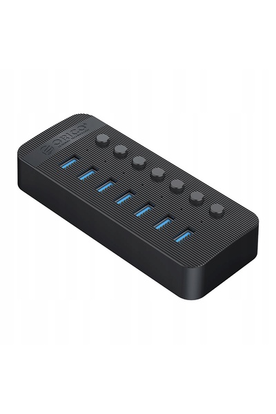Orico Hub CT2U3-7AB cu 7 porturi USB-A cu comutatoare - Negru
