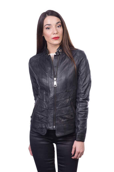 THEODOROU LEATHERS ΜΑΥΡΟ ΓΥΝΑΙΚΕΙΟ ΔΕΡΜΑΤΙΝΟ ΜΠΟΥΦΑΝ TLW0011