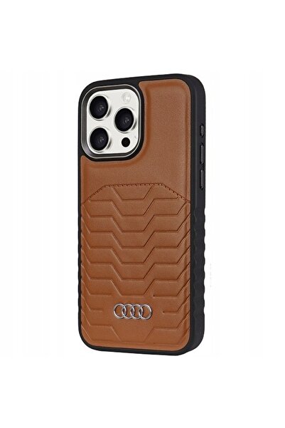 Audi Piele sintetică MagSafe iPhone 15 Pro Max 6.7 " maro