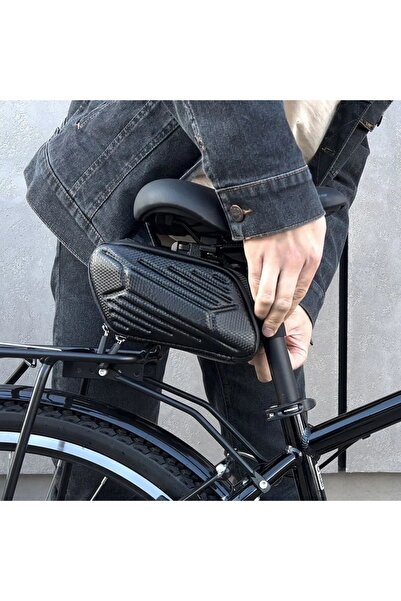 WOZINSKY Geantă de șa pentru bicicletă de 1.5L, impermeabilă, pentru biciclet...