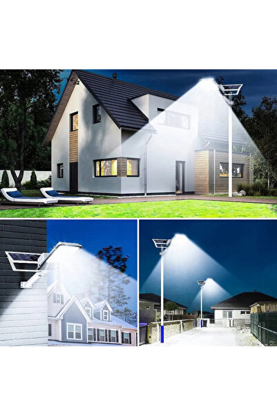 NO BRAND LAMPĂ STRADALĂ SOLARĂ 264x LED 2000W CU SUPORT, LAMPĂ PE STÂNCĂ + TE...
