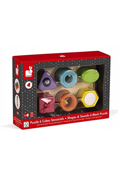 Janod Puzzle senzorial cu forme și sunete j05332 jucărie educativă