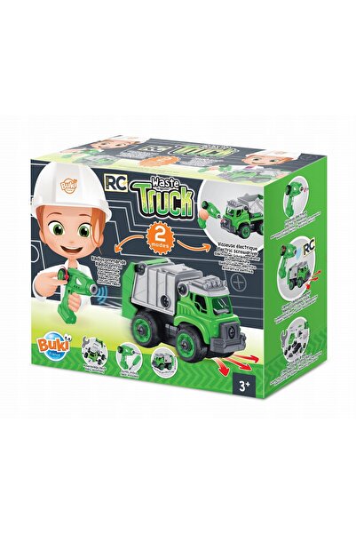 NO BRAND Mașină cu telecomandă compactor de gunoi 2-în-1 DIY Buki