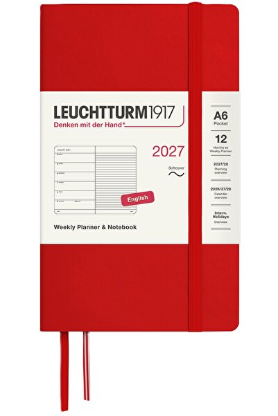 NO BRAND Agendă săptămânală cu caiet A6, planificator 2027 Leuchtturm1917