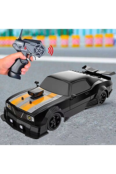 NO BRAND Mașină cu telecomandă pentru drift, neagră, 1:16, cu LED-uri și fum,...