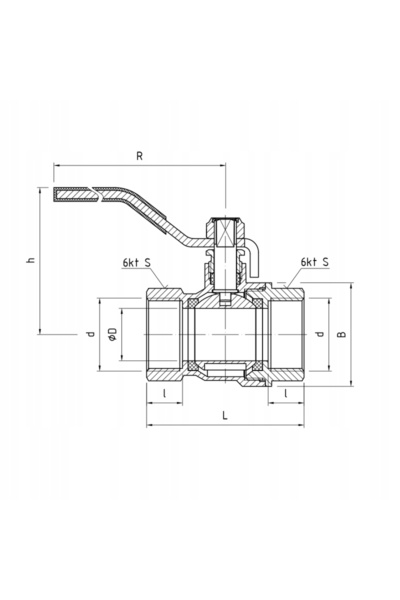 NO BRAND ROBINET CU BILĂ TIP KUREK 2 1/2 " GW DN65 CU MÂNER DIN ALAMĂ MASIVĂ ...