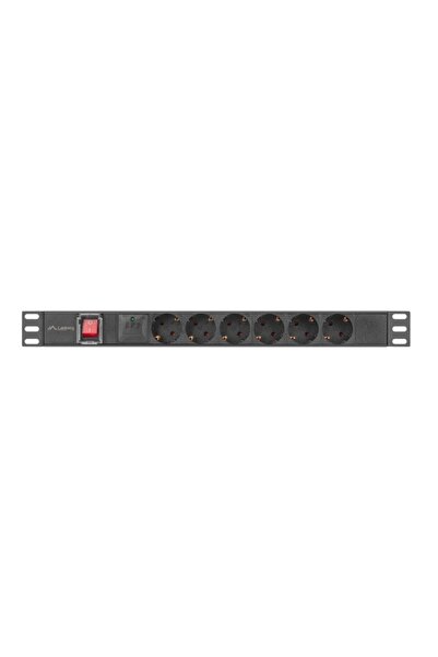 Lanberg PDU rack 19 " 1U 5x 230V Schuko 2m Negru