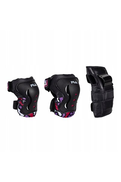 FILA FP Gears set de protecție pentru copii negru/roz XS