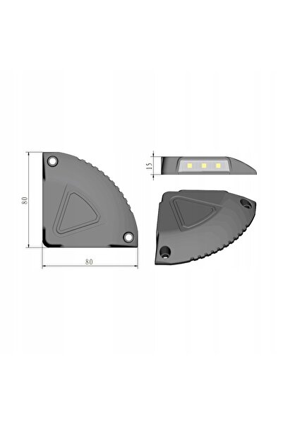 NO BRAND Lampă de avertizare intermitentă pentru lift, rampă, LED, negru