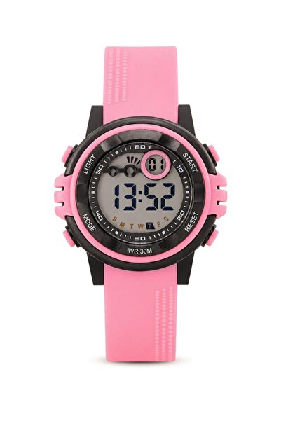 Saattino Kız Çocuk Dijital Spor Pembe Silikon Kordon Kol Saati ST-304433