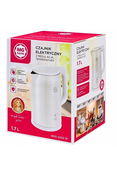 NO BRAND MG HOME Ceainic electric 1,7 l cu reglare a temperaturii, alb, MAGDA...