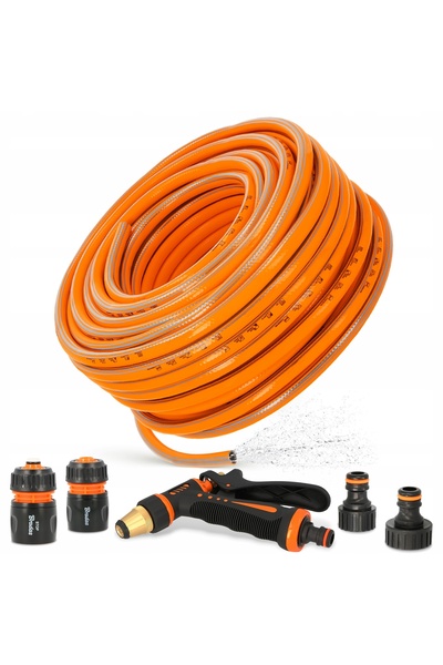 Bradas Furtun de grădină retractabil 1/2 țoli, 50 m, flexibil, pentru udare, ...