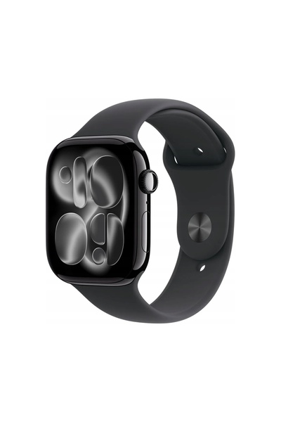 Apple Ceas Seria 11 GPS 42 mm, carcasă din aluminiu, culoare onix, curea-