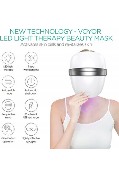 NO BRAND Masca facială LED Voyor BM100 Anti-rid 3 culori M580