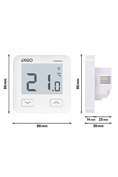 NO BRAND ENGO E10-MBUSW Controler de temperatură Wi-Fi Internet ALB kc790
