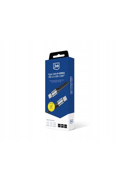 NO BRAND Cablu 3MK Hyper Cable N-SERIES USB-C la USB-C 2m 20V/5A 100W negru
