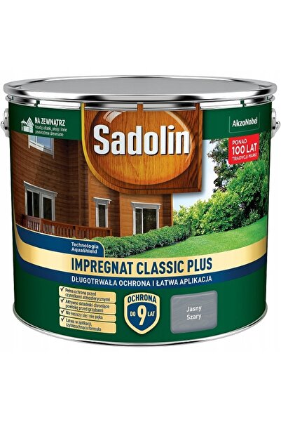 Sadolin CLASSIC PLUS IMPREGNAT PE BAZĂ DE APĂ 9L GRI DESCHIS