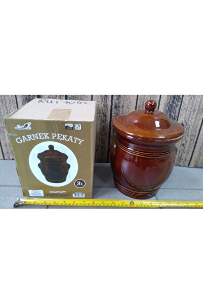NO BRAND Vas ceramic 3l pucat cu capac MARO pentru cârnați, decorativ, pentru...