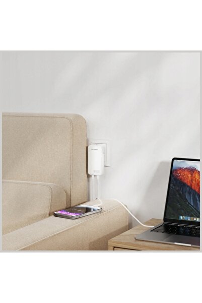 NO BRAND 4smarts FlatPlug Slim Dual 45W GaN 2xUSB-C încărcător de perete alb