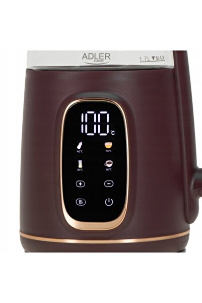adler Fierbător electric fără fir de 2200W, 1.7L, cu control al temperaturii,...