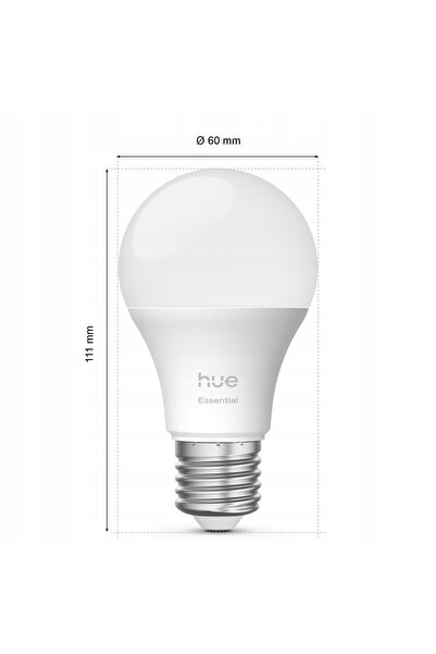 Philips Hue Bec LED E27 8W RGB inteligent 3 bucăți + mostek Esențial