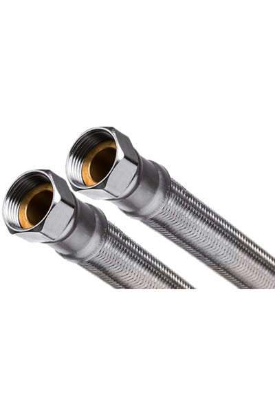 NO BRAND Furtun de apă Invena 1 "x 1 " 80 cm din oțel inoxidabil, certificat ...