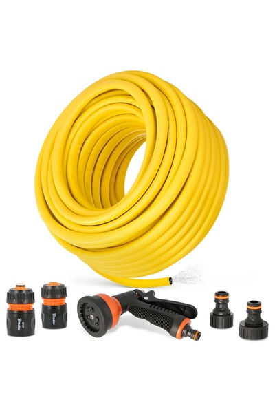 Bradas Furtun de grădină 1/2 retractabil flexibil 50 m SZLAUF pentru udare 3 ...