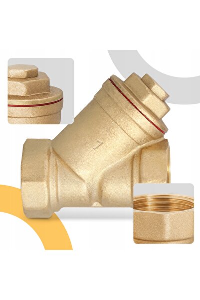 TRCR Filtr unghiular cu element magnetic 1'' pentru apă, din alamă, tip sită,...