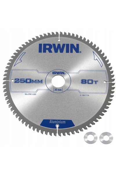 Irwin Lama de ferăstrău circular 250x30 mm 80Z pentru tăierea aluminiului și ...