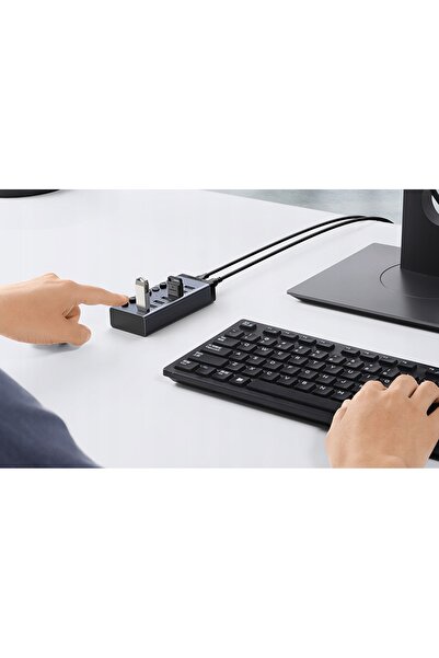 Ugreen HUB 7W1 USB TYP-C, 7X USB-A 3.0 12V 2A