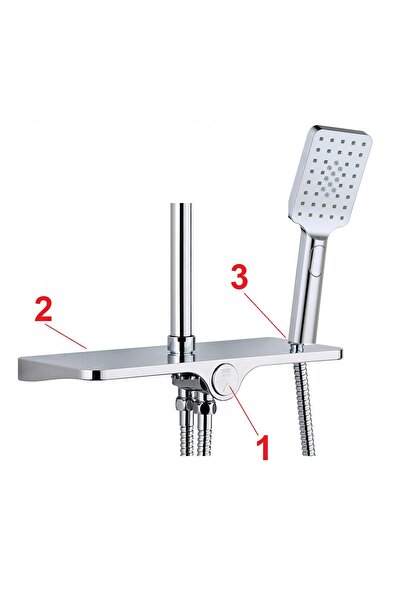 Hansgrohe Baterie cadă-duș cu două manete, montată pe perete, cromată, ecostat