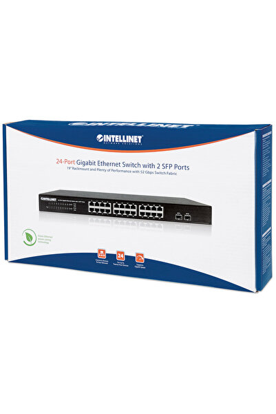 Intellinet 24x 10/100/1000 Mbps + 2x SFP Switch negestionat