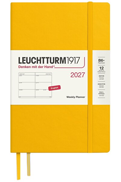NO BRAND AGENDĂ SĂPTĂMÂNALĂ DE CĂRȚI NIVEL B6, agendă 2027 Leuchtturm1917 SUNFLO