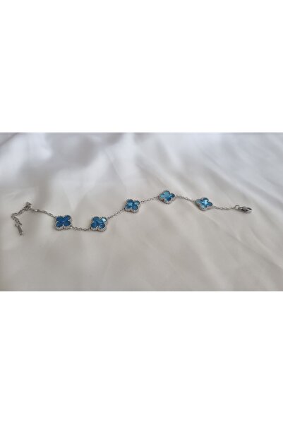 asd accessory 4 Yaprak Yonca Şans Çift Taraflı Bileklik 17cm+5cm