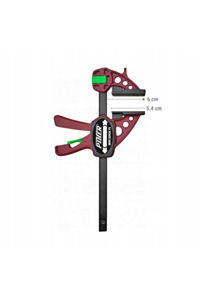 Piher Clemă de tâmplar cu o singură mână, rapidă, mini, lungime 15cm P52415
