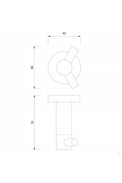 Omnires PROIECT MODERN Cârlig dublu, crom MP60120CR