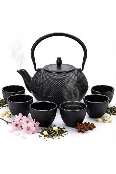 NO BRAND Ceainic de sticlă cu infuzor de 1.8L, cu set de 6 pliculețe de ceai,...